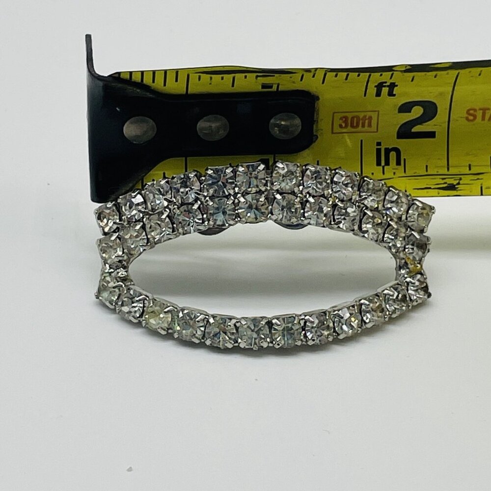 Vintage MUSI Rhinestone Shoe Clips Signed Statement - Picture 10 of 10